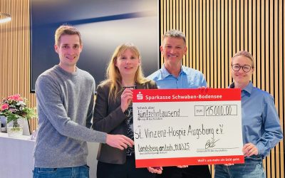 Zahnzentrum Dr. Masur in Landsberg und Bad Wörishofen spendet 15.000 € für den St. Vinzenz-Hospiz Augsburg e.V.